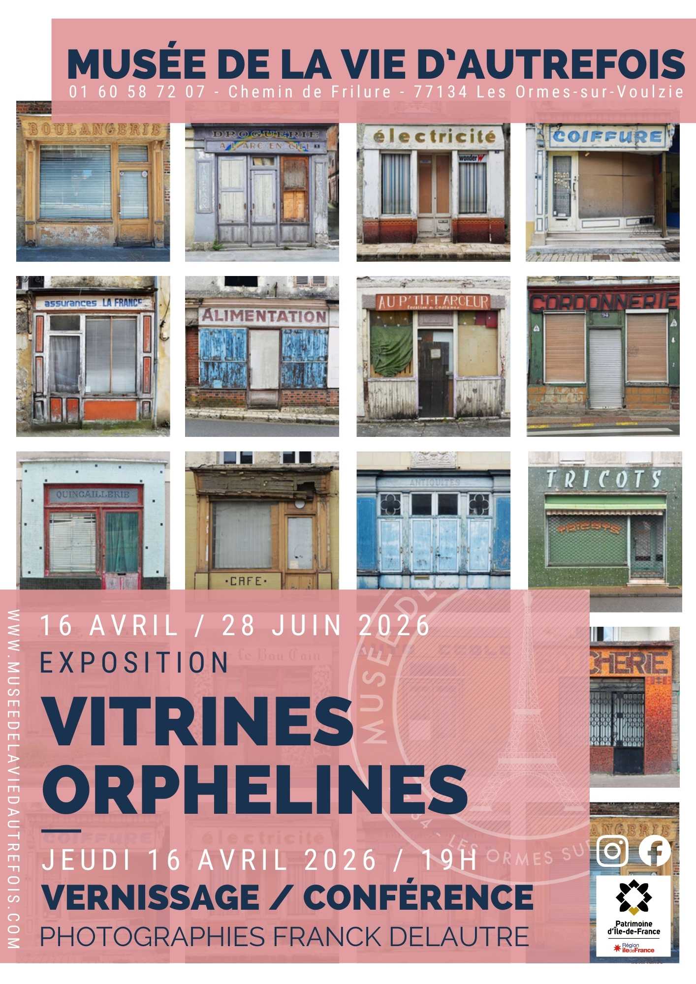 Avril / Juin 2026 Vitrines orphelines – Photographies
