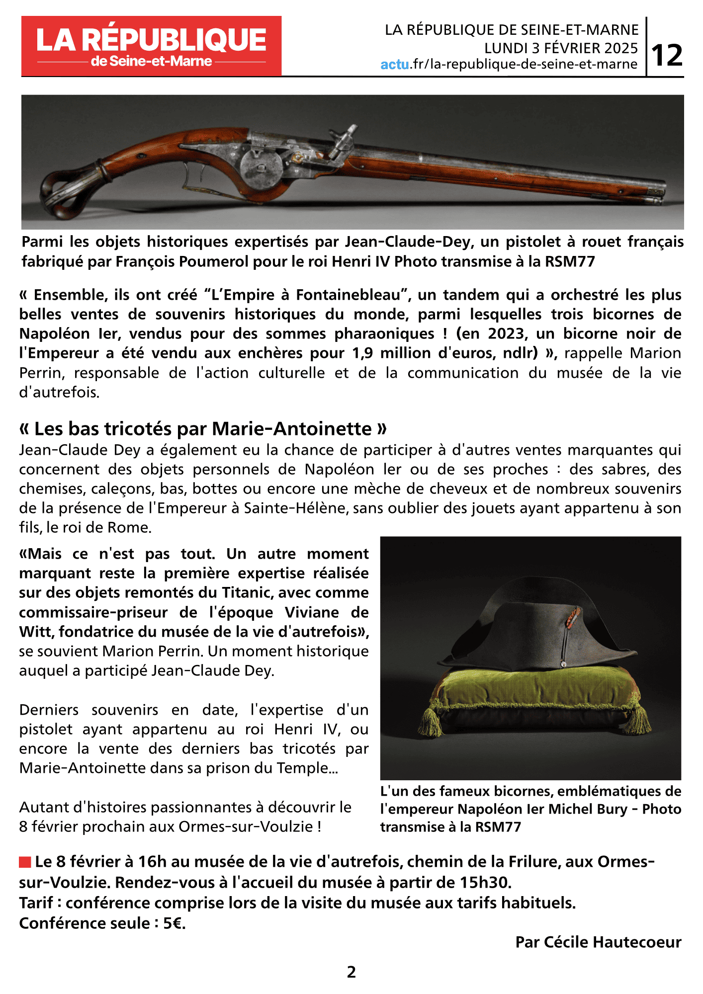 LA RÉPUBLIQUE DE SEINE-ET-MARNE / Ce village éphémère va redonner vie aux métiers d'autrefois ! p.2