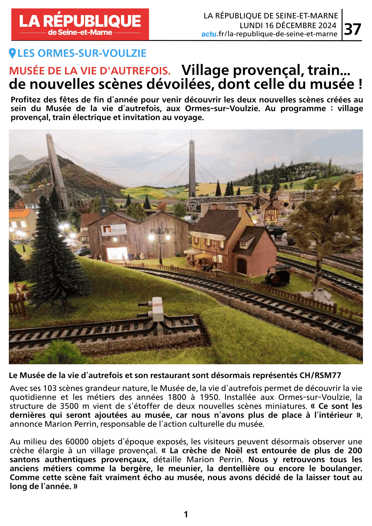 LA RÉPUBLIQUE DE SEINE-ET-MARNE / Village provençal, train… de nouvelles scènes dévoilées !