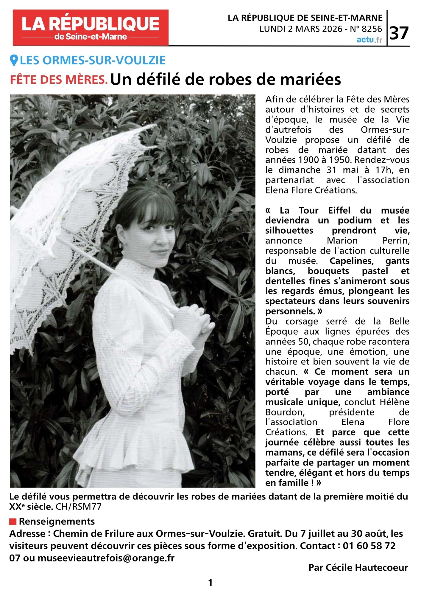 LA RÉPUBLIQUE DE SEINE-ET-MARNE / Un défilé de robes de mariées