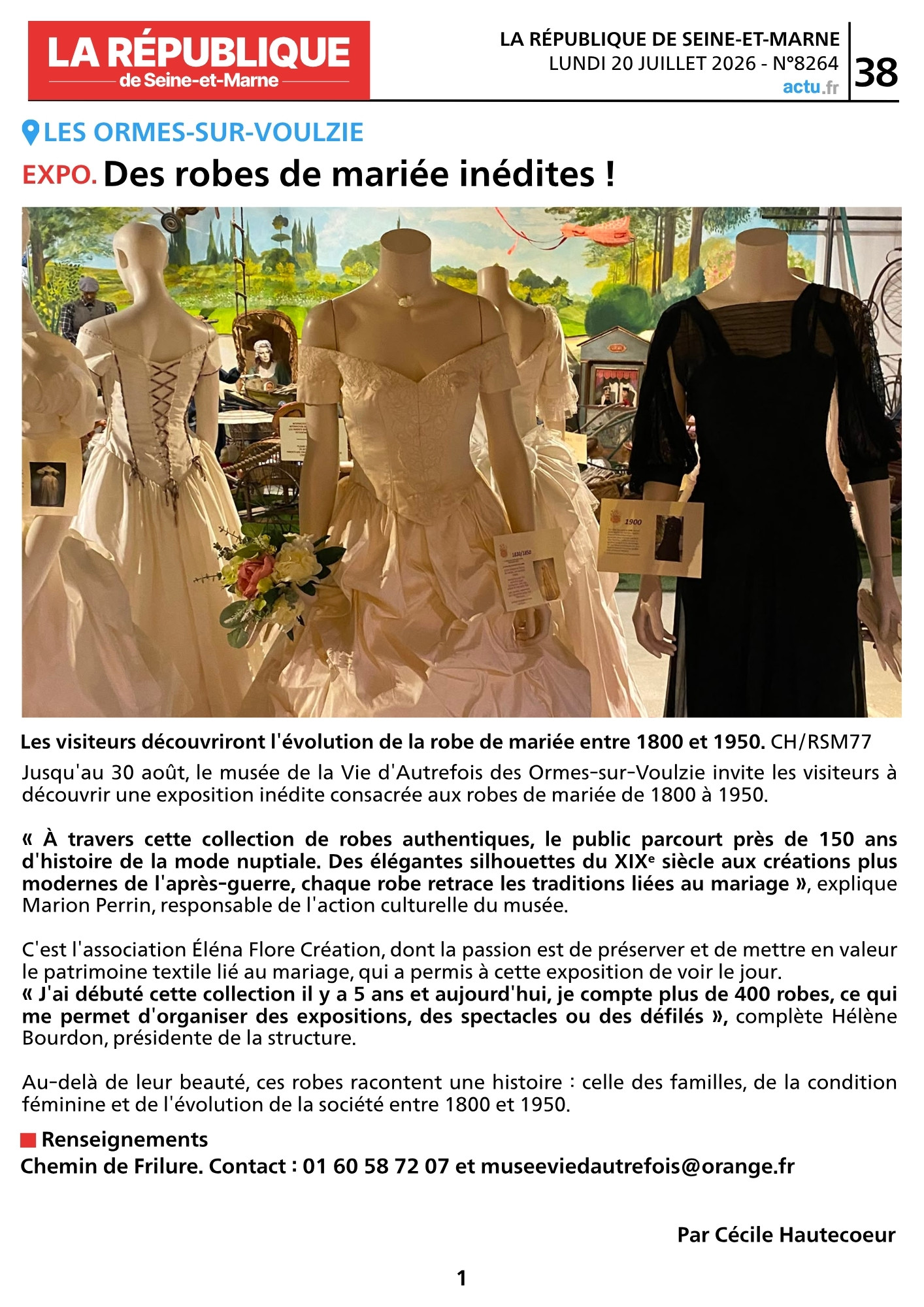La rép de Seine et Marne exposition de robes de mariées 07.2026 n°8264