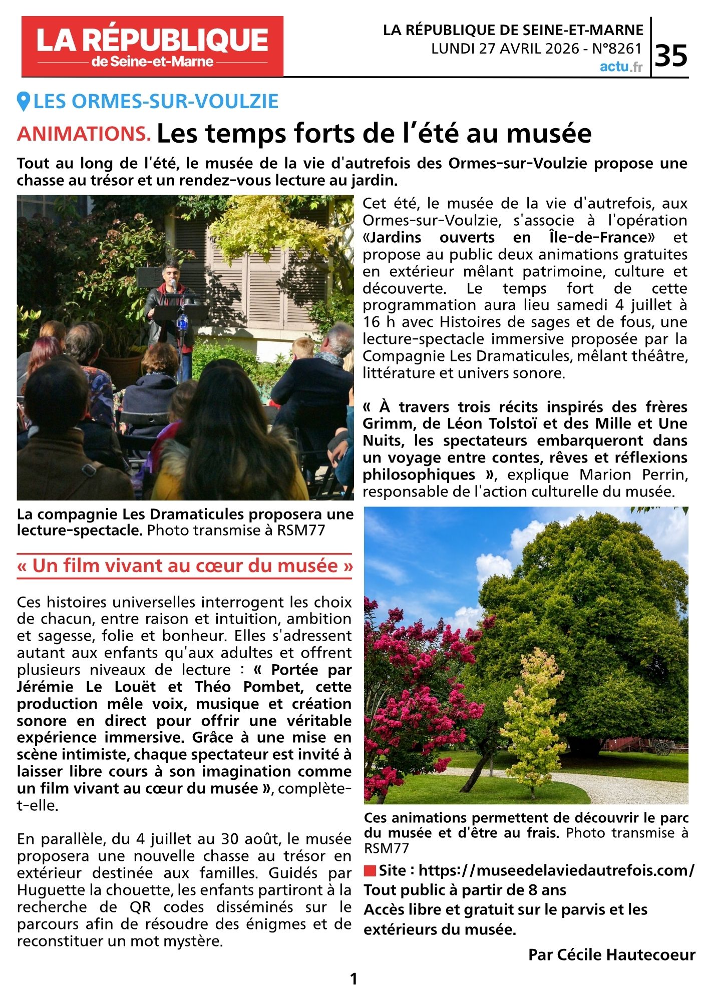 La rép de Seine et Marne jardins ouverts 07.2026