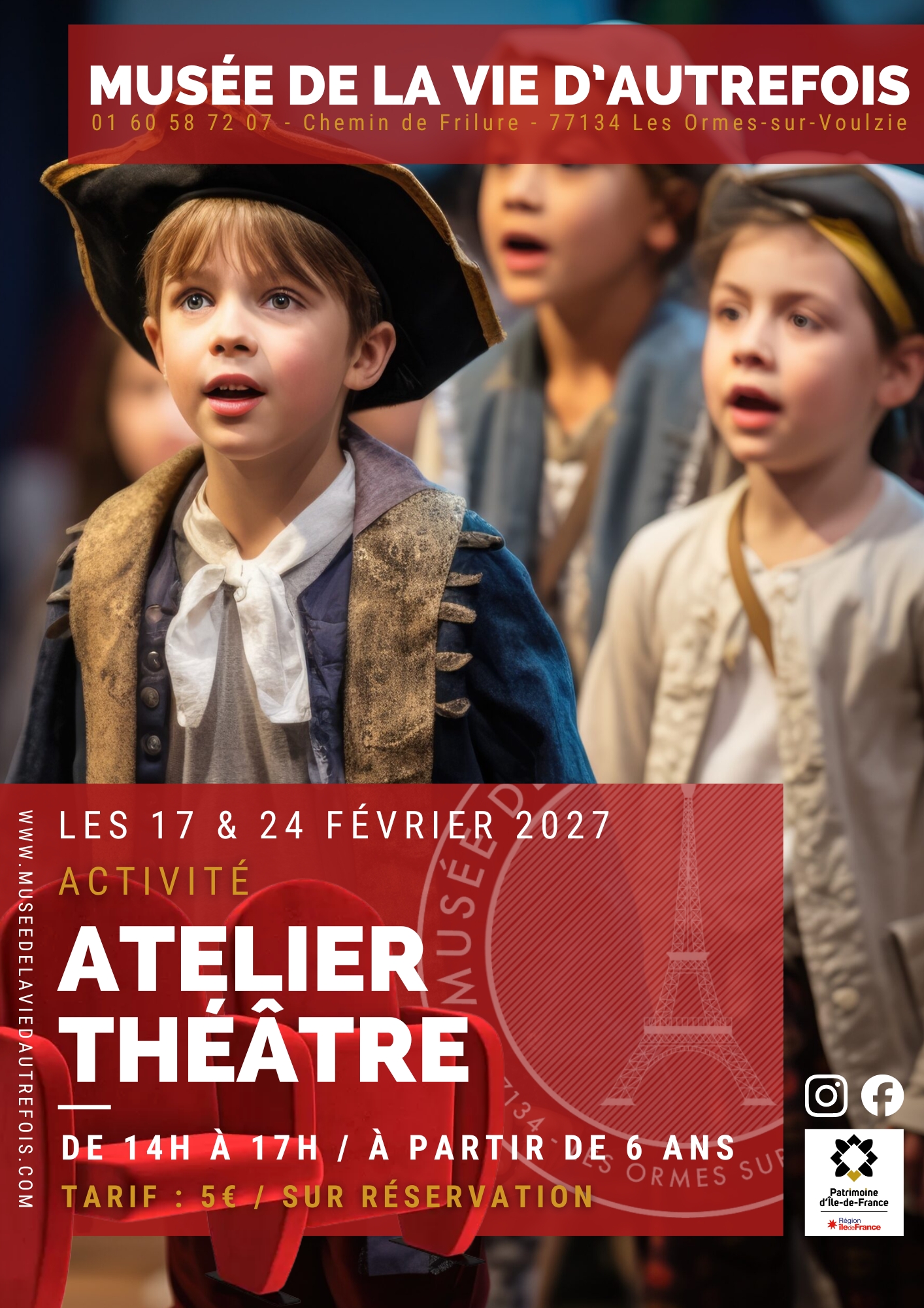 Les 17 & le 24 Février Atelier Théâtre (6-12 ans)